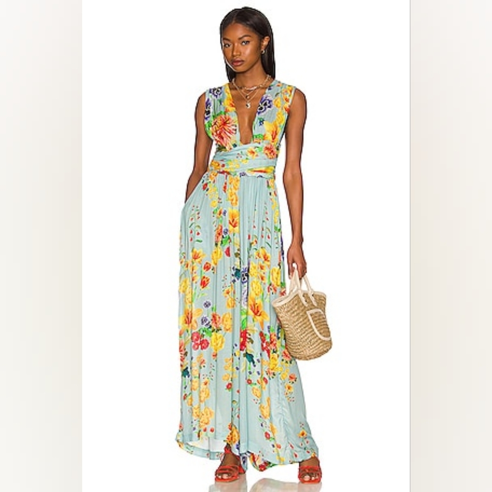 Agua Bendita Florence bouk wide leg jumpsuit large - Picture 3 of 14